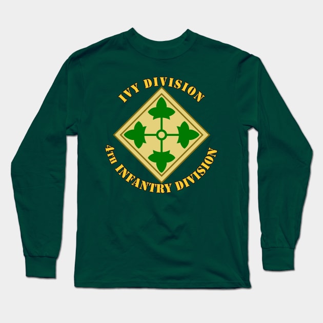 4th Infantry Division Long Sleeve T-Shirt by MBK